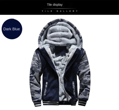 Prowow Quick sell popular winter men's casual sports cardigan sweater jacket with plush and thick insulation sweater