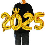 2025 Foil Number Balloons New Year Eve Party Photo Props Decoration Supplies 2024 Xmas Navidad Noel Christmas Home Decor