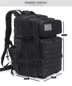 QT&QY 50L Tactical Backpack survival Bag Hunting MOLLE Backpack GYM For Men EDC Outdoor Hiking Rucksack Witch Bottle Holder