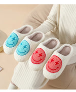 House Slippers for Women, Cute Big Small Heart, Fluffy Cozy Home Comfy Shoes for Ladies, Indoor Slippers for Winter, Mushroom