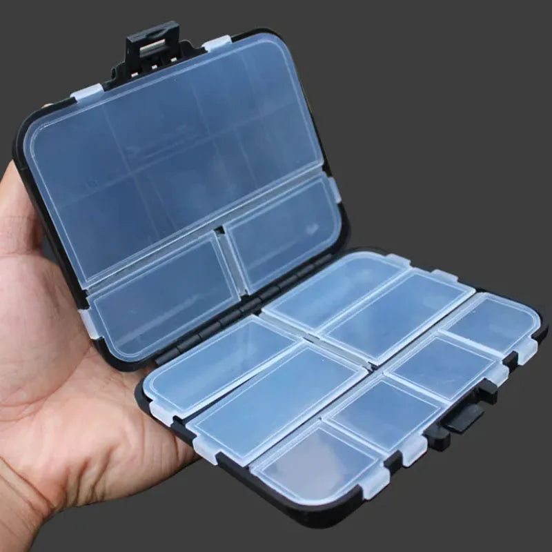 WEIHE 026# Compartments Mini Fishing Tackle Box Fish Lures Hooks Baits Plastic Storage Holder Square Case Pesca