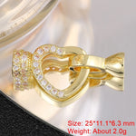 Juya Handmade 18K Gold Silver Plated Fastener Bail Connector Clasps Accessories For Needlework Pearls Beads Jewelry Making