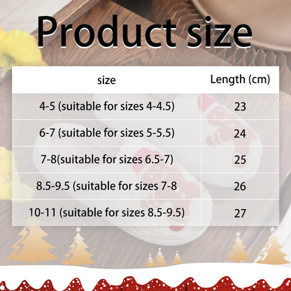 New Christmas Slippers Winter Home Warm Women Slippers House Girl Slides Bedroom Ladies Cotton Female Soft Plush Shoes