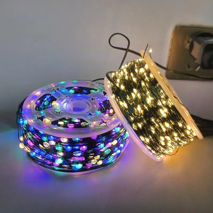 5M/10M/20M LED Copper Wire String Lights 8-mode USB Fairy Lights Garland Lamps for Festival Wedding Party Outdoor Christmas
