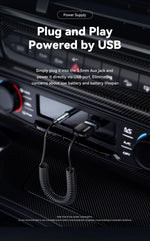 Essager USB Bluetooth 5.0 Receiver Aux Bluetooth Adapter For Car 3.5mm Jack Speaker Auto Handfree Car Audio Music Transmitter