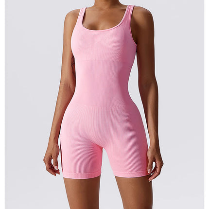 High Elastic Integrated Tight Fitting Jumpsuit Aerial Beauty Back Yoga Suit Seamless Jumpsuit for Women