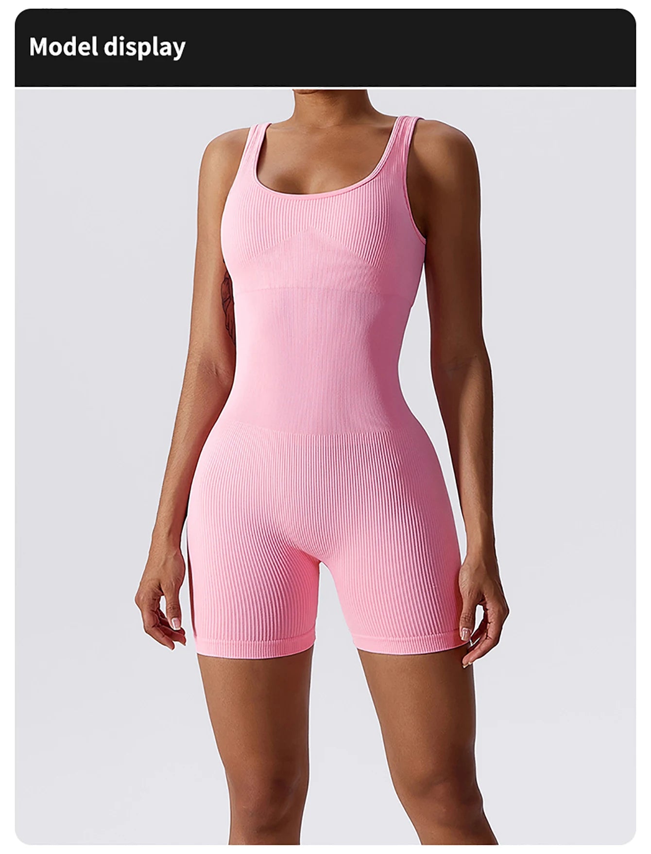 High Elastic Integrated Tight Fitting Jumpsuit Aerial Beauty Back Yoga Suit Seamless Jumpsuit for Women