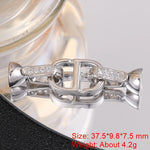 Juya Handmade 18K Gold Silver Plated Fastener Bail Connector Clasps Accessories For Needlework Pearls Beads Jewelry Making