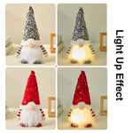 1~4pcs 2024 Christmas Doll Elf Knitted Gnome with Led Night Light Christmas Decorations for Home Xmas Navidad New Year 2025 Gift