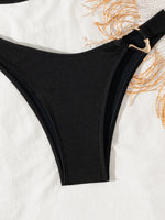 "2025 Sexy Bandeau Push-Up Bikini Set - Brazilian Thong Swimwear for Women"