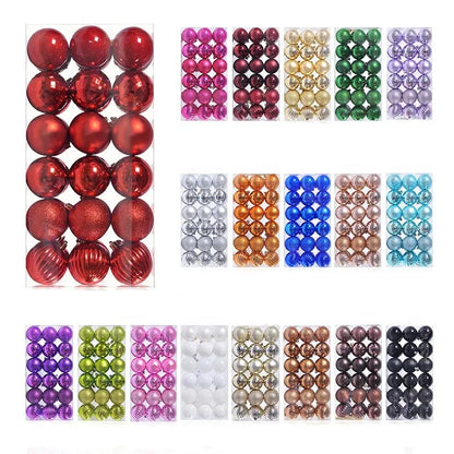 24/36Pcs 3/4CM Christmas Decoration Ball Christmas Tree Ornaments for Home Decor New Year 2025 Navidad Pendant Ball Accessories