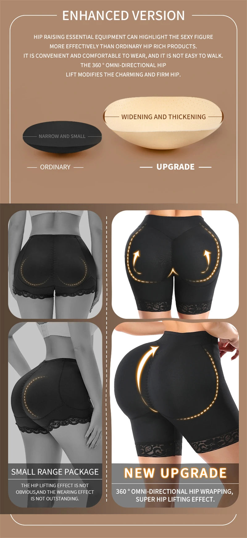 Butt Lifter Shapewear Shorts Women Fake Booty Hip Enhancer Body Shaper Waist Trainer Belly Control Panties Body Shapewear Fajas