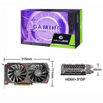 MLLSE AMD RX 580 8GB 2048SP Gaming Graphics Card GDDR5 256Bit PCI-E 3.0 ×16 8Pin Radeon GPU Rx 580 Video Card Placa De Video