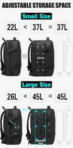 BANGE Aesthetic Men Business Backpack School Expandable USB Bag, Large Capacity 17.3 Laptop Waterproof Fashion Travel Backpack