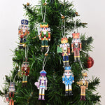 Christmas Nutcracker Soldier Wooden Pendant Xmas Tree Hanging Ornaments 2024 Navidad Decoration for Home 2025 New Year Gifts