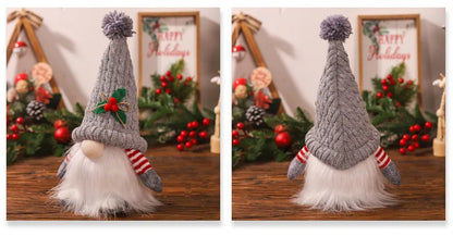 1~4pcs 2024 Christmas Doll Elf Knitted Gnome with Led Night Light Christmas Decorations for Home Xmas Navidad New Year 2025 Gift
