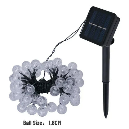 100 LED Solar Light Outdoor IP65 Waterproof String Fairy Lamps Solar Garden Garlands Christmas Decoration 12M