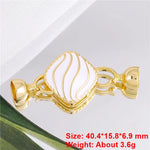 Juya Handmade 18K Gold Silver Plated Fastener Bail Connector Clasps Accessories For Needlework Pearls Beads Jewelry Making