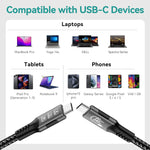8K USB4 Typ e C Cable 40Gbps 240W PD3.1 QC4.0 For Samung Thunderbolt 4 Fast Charging Cable Thunderbolt3 USB C to C Data Transfer