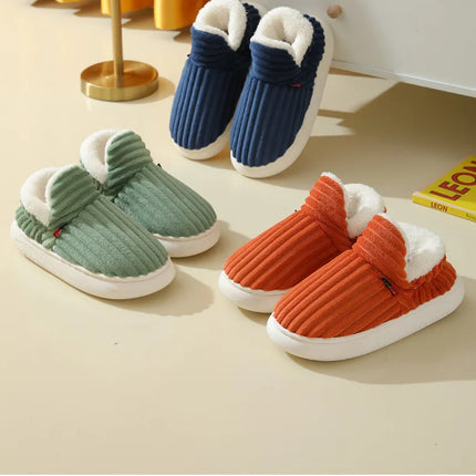 Litfun New Fur Slippers For Women Men Winter Furry Fashion Warm Ankles Plush Cozy Slides For Home Indoor Soft Sole Cotton Shoes