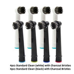 4/8PCS Replacement Brush Heads for Oral B Electric Toothbrushes Floss Cross Action 3D Pro White Precision Standard Daily Clean