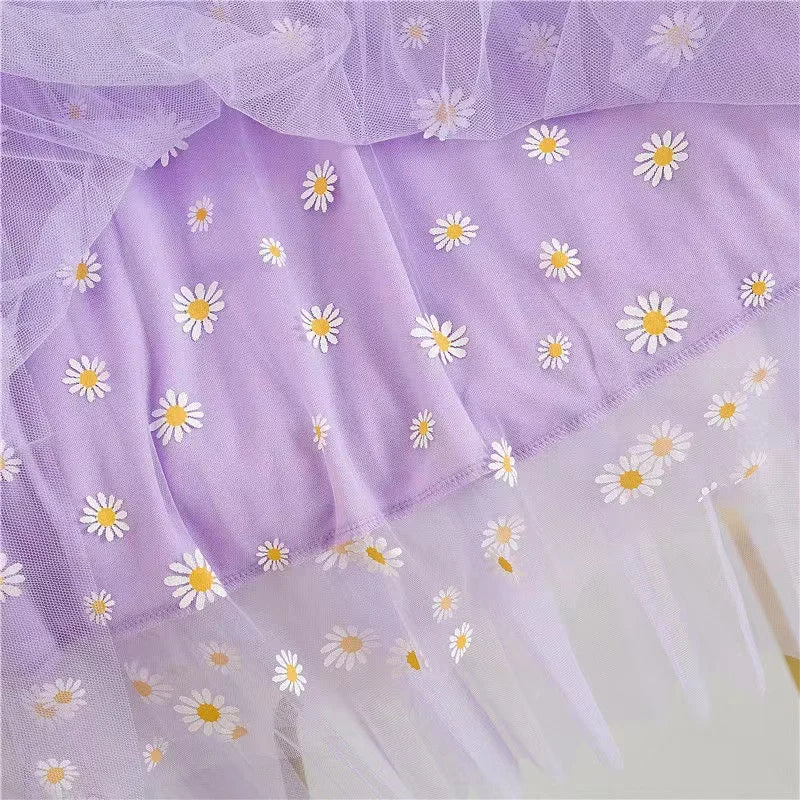 Skirts Women Tender Sweet Korean Style Printed Lady Mesh Ins Classy All-match College Elegant Popular Lovely Girls Stylish Charm