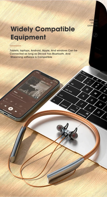 Handsfree Wireless Headphones Bass 5.0 Bluetooth Headphone Neckband Earphones Stereo Sports Running Bluetooth Headset With Mic