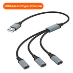 USB to 3 type c / CHINA