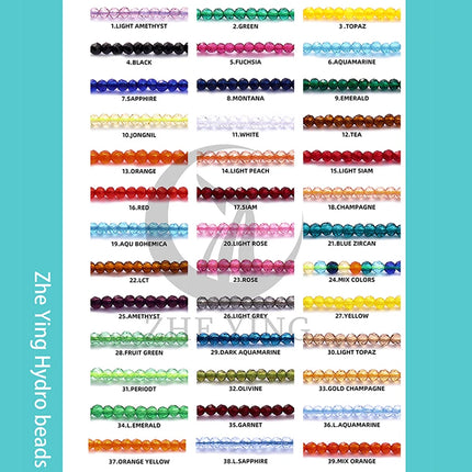 Zhe Ying 10strands/lot Tea Color Glass Beads Hydro Round Micro Faceted Crystal Loose Beads for Bracelet Necklace Accessories