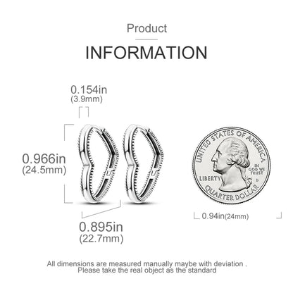 Genuine 925 Sterling Silver Love Feather Earrings Fit Original Charms Hoop  For Women girls Stud Earring Fine Jewelry Gifts