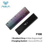 AULA F108Pro/F108 Wireless Bluetooth tri-mode connection, multi-functional display, Gasket structure, RGB lighting effects