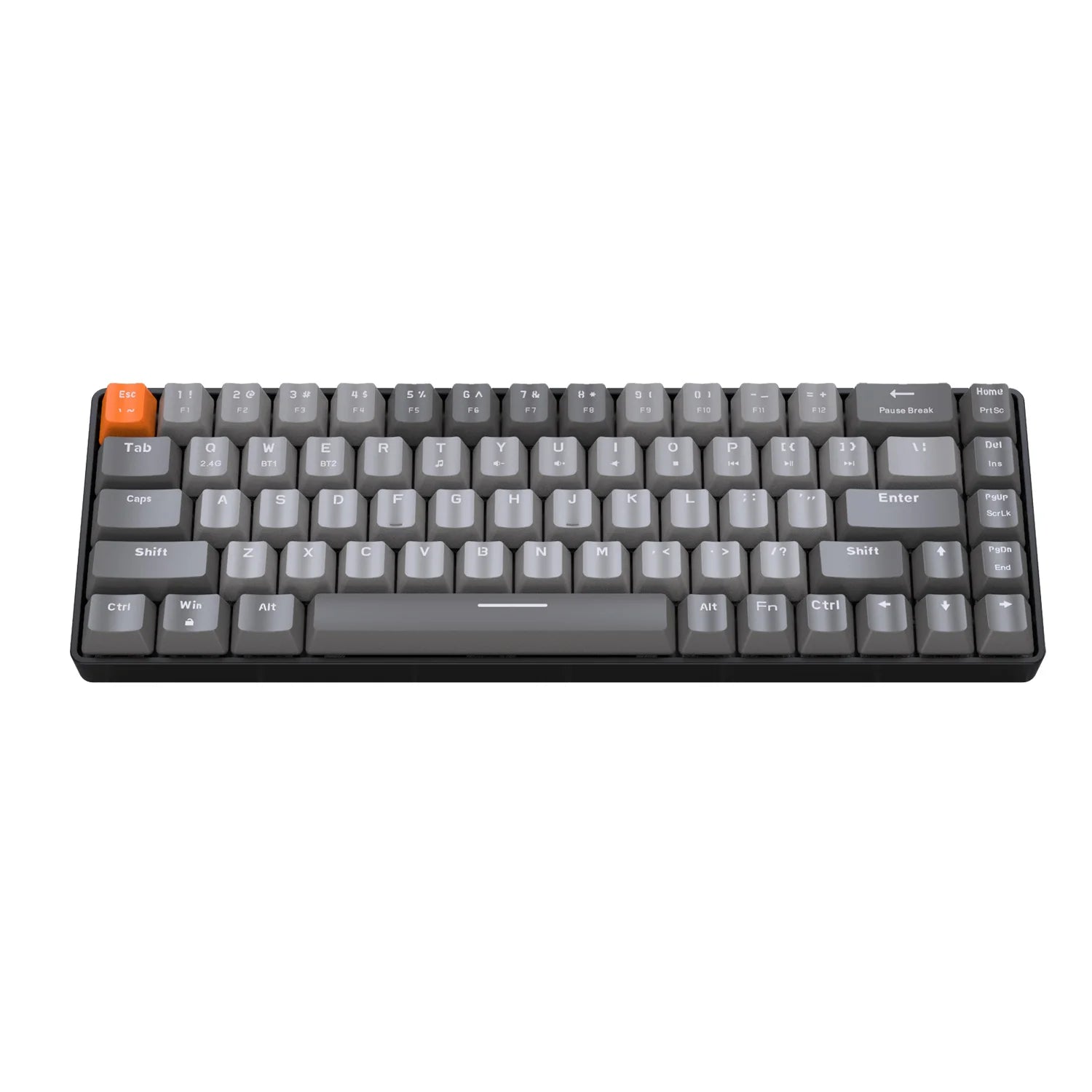 60% Wireless Mechanical Keyboard Bluetooth Dual Mode Hot-Swap Ziyoulang K68 Mini Keyboard 68-Key Red Switch for PC/IPhone iPad