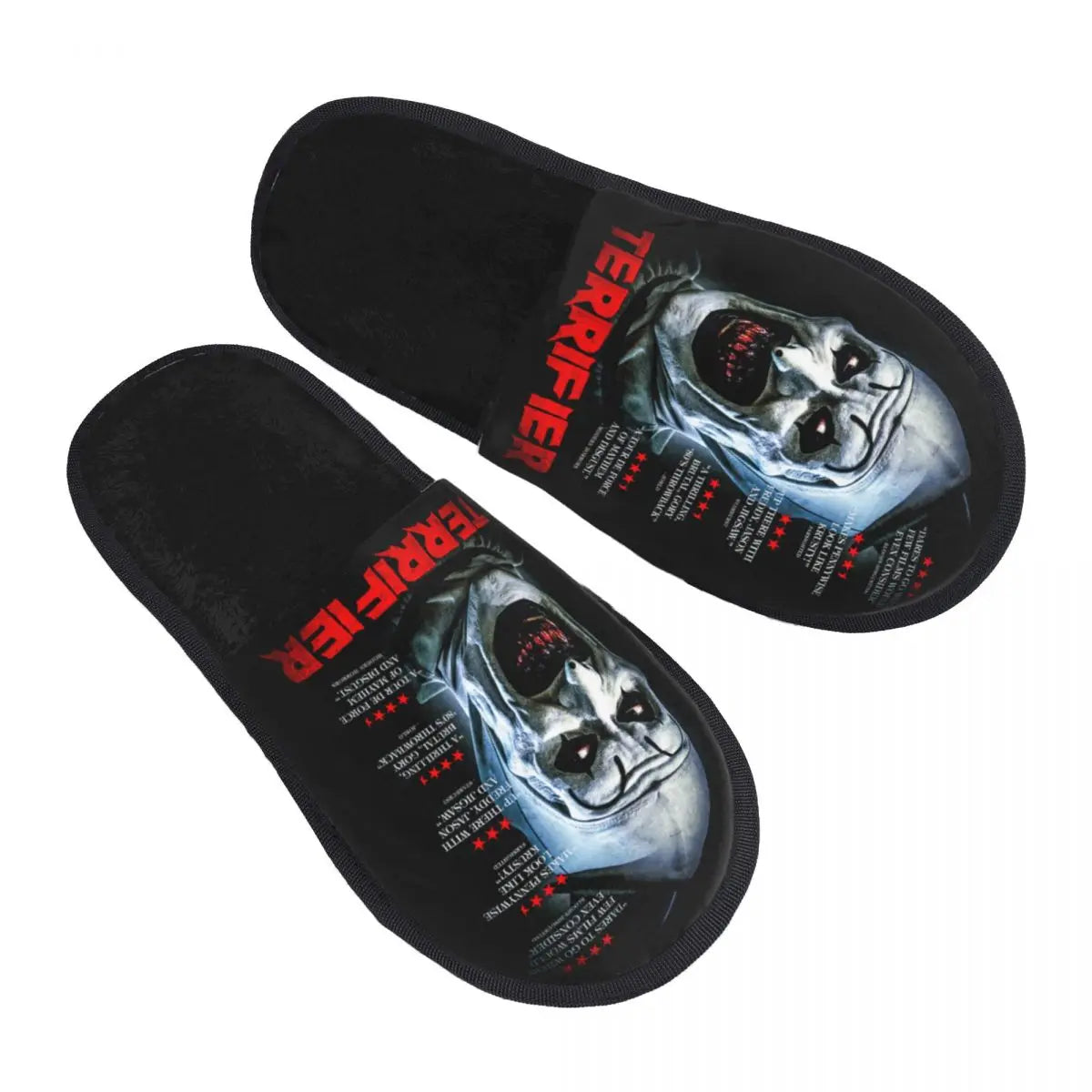Custom Halloween Movie Terrifier Soft Memory Foam House Slippers Women Horror Clown Comfy Warm Anti-skid Sole Slipper