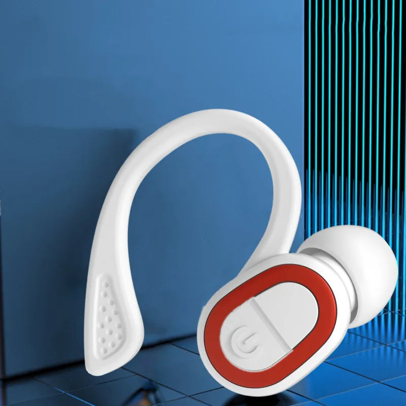D8 Bluetooth 5.2 Headset Ear Hook Wireless Headphones with Mic Mini Ear Hooks Stereo Music Earbuds for Xiaomi Huawei Smart Phone