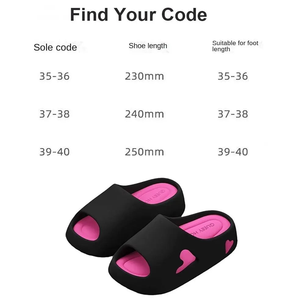 Solid Color Slippers 2024 Fashion Thick Sandals Non-slip Beach Slides Women