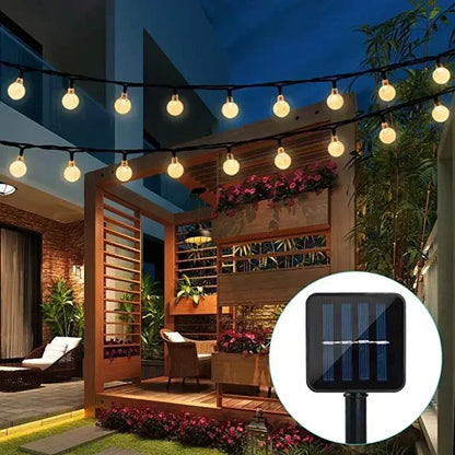 100 LED Solar Light Outdoor IP65 Waterproof String Fairy Lamps Solar Garden Garlands Christmas Decoration 12M