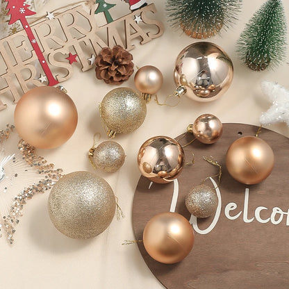 24Pcs Christmas Decoration 4-8CM Christmas Ball Xmas Tree Pendent Ornaments Home Decor Navidad New Year Party Supplies Accessory