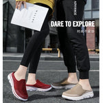 2024 Summer new breathable mesh shoes outdoor non-slip walking shoes comfortable sandals men half slippers casual loafers 35-48