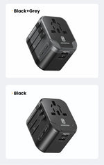 ASOMETECH International Travel Adapter USB Charger 2 USB and 2 Type C Port All-in-one Wall Charger for US EU UK AUS Travel