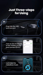 Toocki Wireless Bluetooth 5.1 Receiver Adapter 3.5mm Jack Audio Music Dongle USB Car Bluetooth Transmitter for Aux Car Speaker