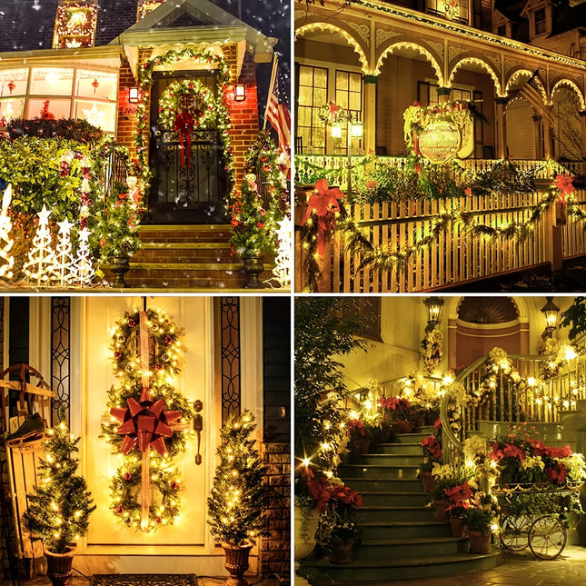 23-99ft LED Solar Light 50-300 Lights Outdoor Waterproof Fairy Garland Lights Christmas Party Halloween Decorations Solar Lights