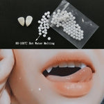 1 Pairs Halloween Vampire Teeth Fangs Dentures Props Party Costume DIY Cosplay Props False Teeth Resin Fangs with Solid Glue