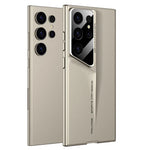 Ultrathin Blade Mecha Hard PC Matte Phone Case For Samsung Galaxy S24 S23 S22 Ultra Lens Protection Frosted Shockproof Cover