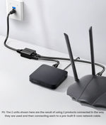 UGREEN RJ45 Splitter 1 to 2 Ethernet Adapter Internet Network Cable Extender RJ45 Connector Coupler for PC Laptop TV Box Router