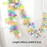 Lush 70.8" Faux Eucalyptus Garland With White Flowers - Perfect For Home & Holiday Decor, Wall Hanging, Yard, And Party Accents