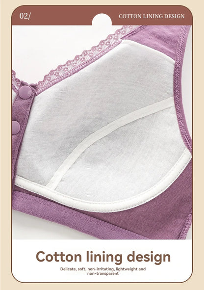 36-52 New Bras For Women Wire Free Underwear Push Up Front Closure Sexy Big Size Female's Clothing Lingerie Cotton Brassiere