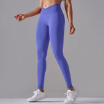Crossover Waist Women Yoga Leggings Hips Lifting Gym Leggings Seamless Sport Pants High Waist Fitness Leggings Workout Running