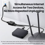 UGREEN RJ45 Splitter 1 to 2 Ethernet Adapter Internet Network Cable Extender RJ45 Connector Coupler for PC Laptop TV Box Router