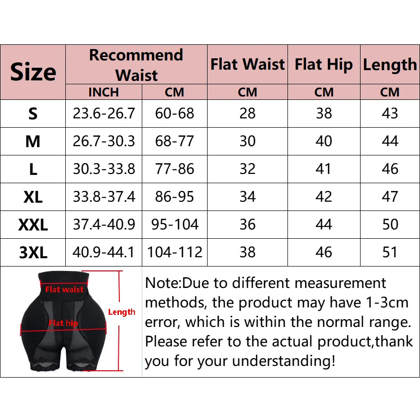 Hip Shapewear Panties Women Butt Lifter Shaper Panties Sexy Body Shaper Push Up Panties Hip Enahncer Shapewear with Pads