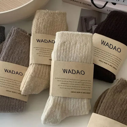 Wool Cashmere Thermal Long Sock for Women Homewear Sleeping Thicken Warm Crew Socks Women Socks Autumn Winter Calcetines Mujer